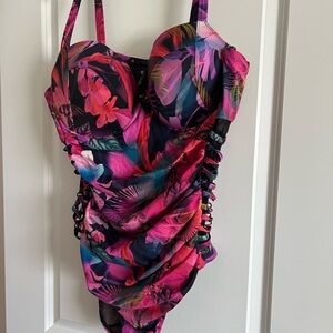 Torrid Multicolor Tropical One Piece Swimsuit